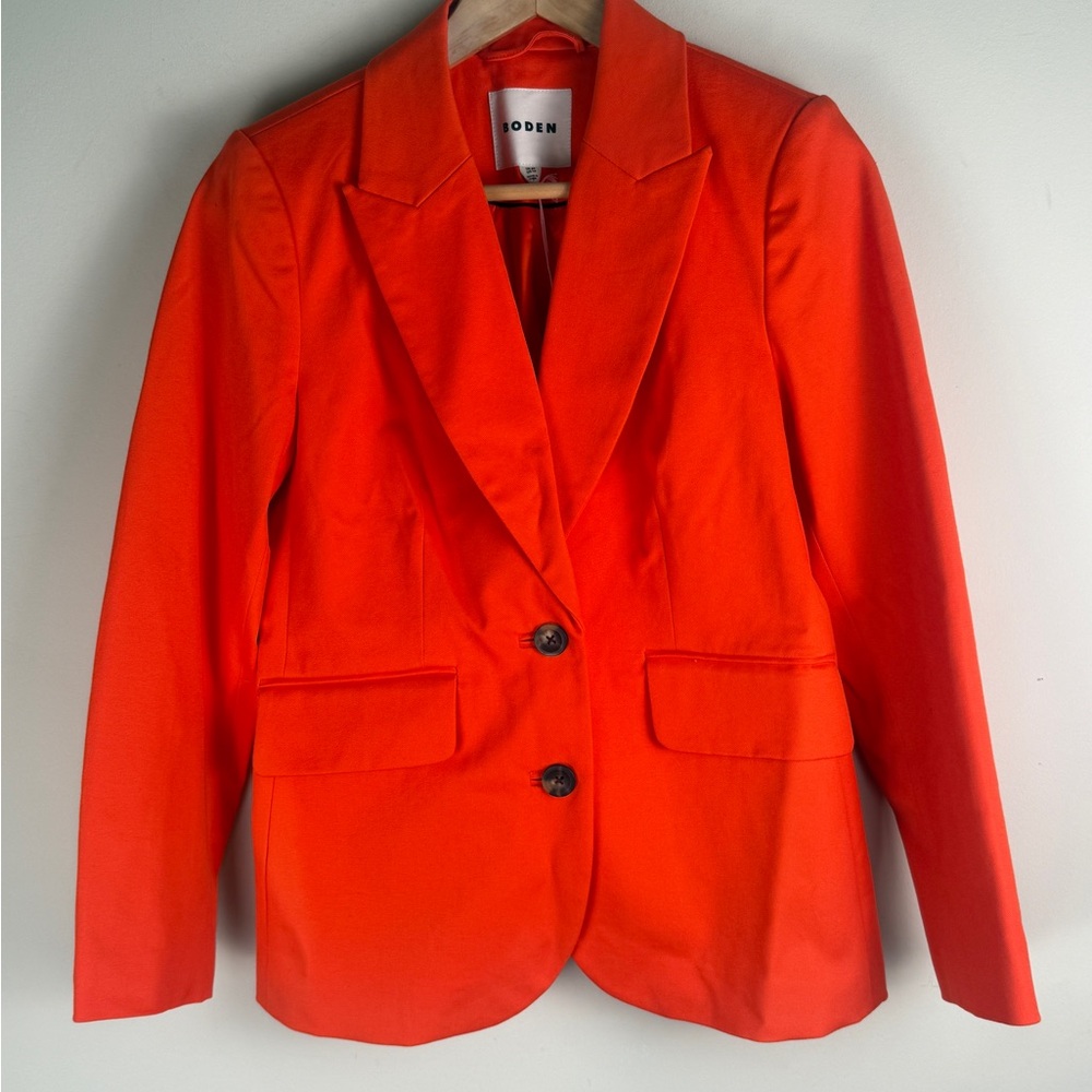 NWT Boden Classic Blazer Orange Women's Size 4P Career Business Office